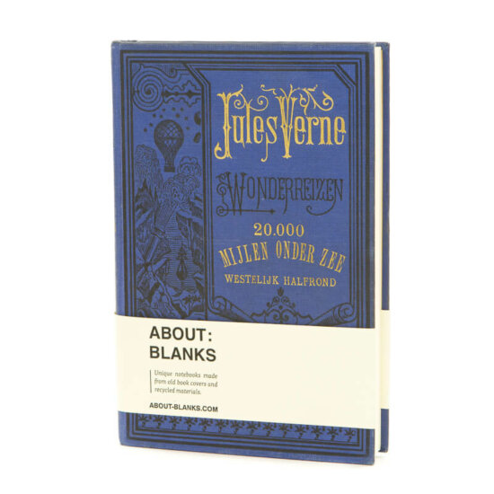 About Blanks Jules Verne dark blue notebook