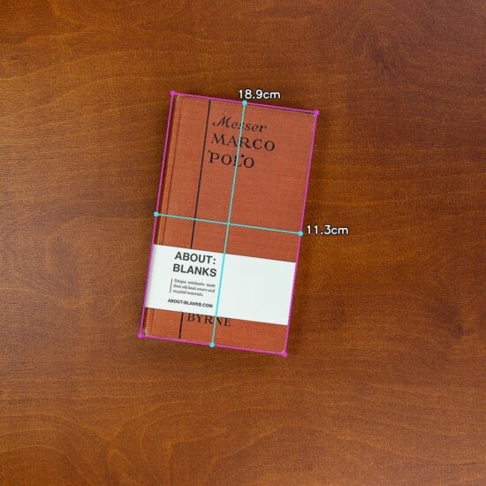 size Marco Polo notebook